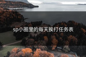 sp小圈里的每天挨打任务表