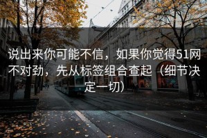 说出来你可能不信，如果你觉得51网不对劲，先从标签组合查起（细节决定一切）