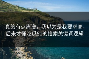 真的有点离谱，我以为是我要求高，后来才懂吃瓜51的搜索关键词逻辑