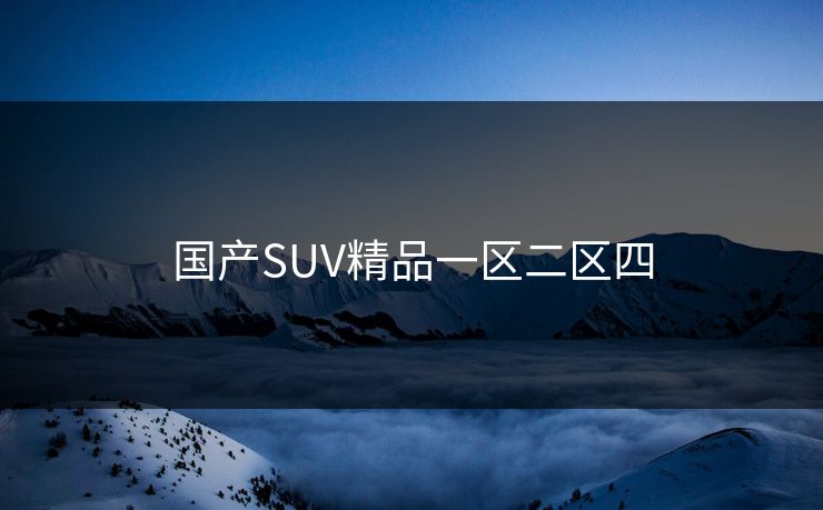 国产SUV精品一区二区四 国产SUV精品一区二区四